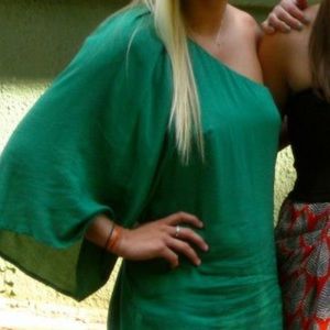 Green One Sleeve Dress from Entourage